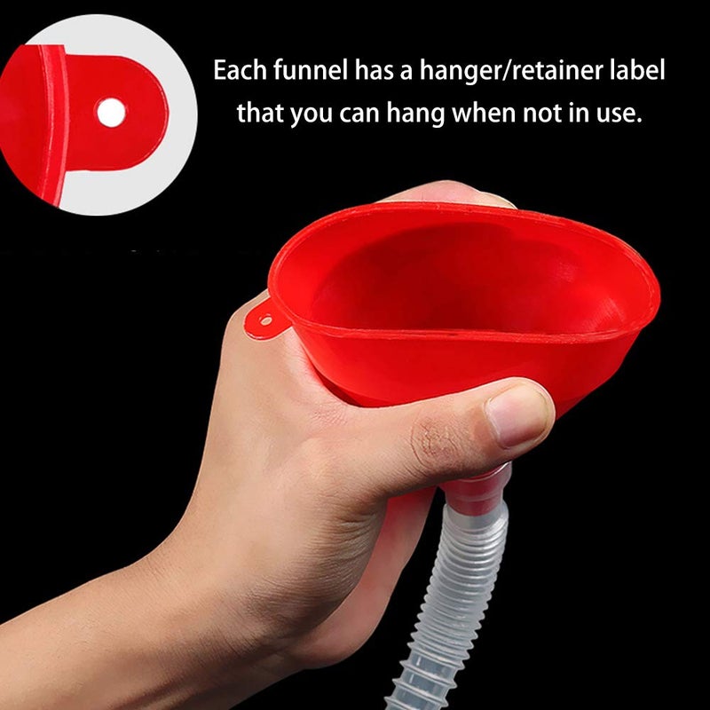 U-BCOO Flex Funnel - Wide Mouth Flexible Funnel with Handle, Automotive Funnels for Engine Oil, Liquid, Diesel, Kerosene,Gasoline - Image 1